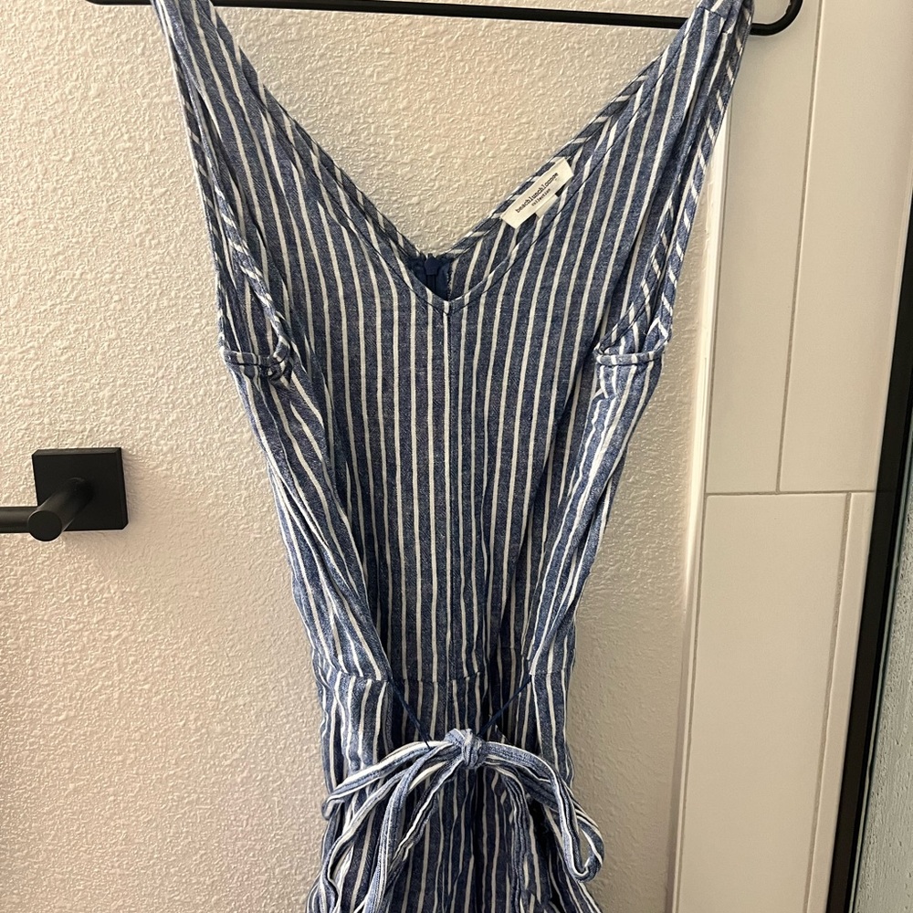 Navy Striped Jumpsuit